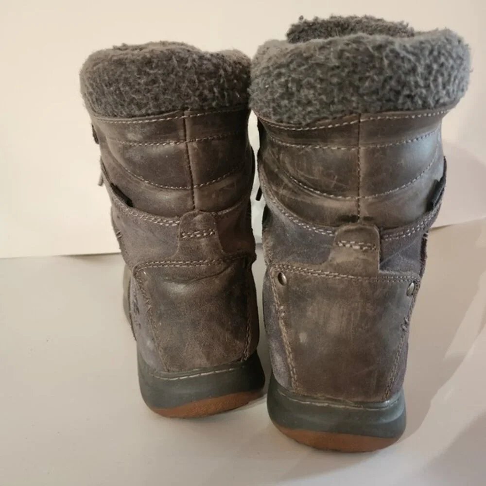 Woods Waterproof Winter Snow‎ Boots Womens Size 7 Mid Calf Lace Up Fur Lined